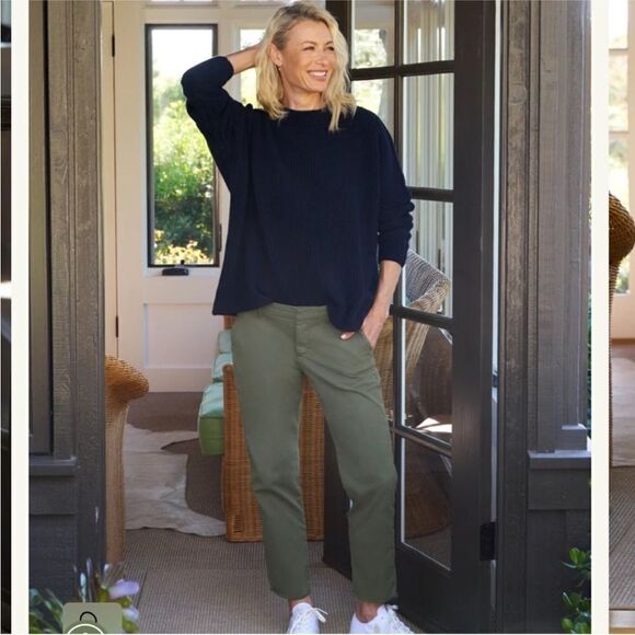 Frank & Eileen NWT  Wicklow Italian Performance Twill Chino Pants Army size 0 - Picture 5 of 10